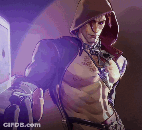 A Man In A Hooded Jacket With A Necklace Around His Neck GIF