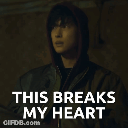 A Man In A Hooded Jacket With The Words This Breaks My Heart GIF