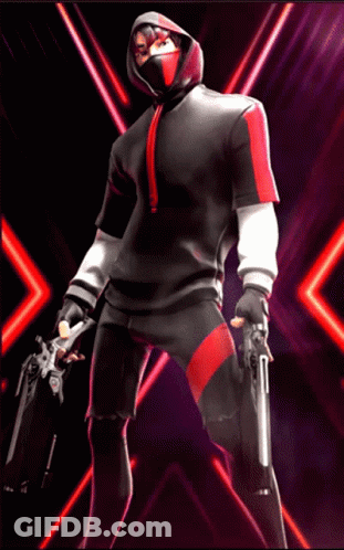 A Man In A Hoodie Is Holding A Gun GIF