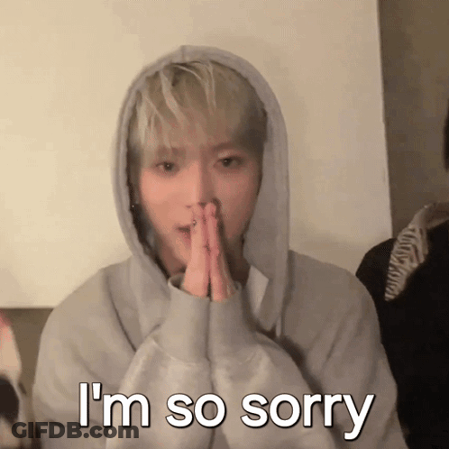 A Man In A Hoodie Is Saying " I 'M So Sorry " GIF