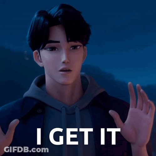 A Man In A Hoodie Says " I Get It " With His Hands Outstretched GIF