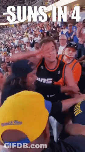 A Man In A Jersey That Says Suns On It GIF