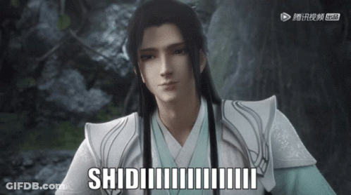 A Man In A Kimono With The Word Shidi Written On His Chest GIF