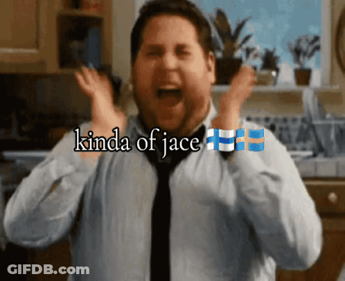 A Man In A Kitchen With Kinda Of Jace Written On The Bottom GIF