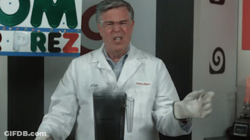 A Man In A Lab Coat Is Standing In Front Of A Sign That Says ' Rez ' GIF