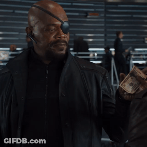 Man In Leather Jacket Holding Money GIF