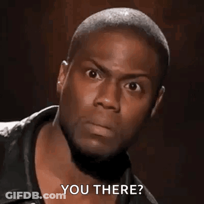 A Man In A Leather Jacket Is Making A Funny Face And Asking , `` You There '' . GIF