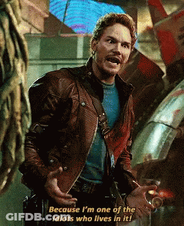 A Man In A Leather Jacket Is Saying Because I 'M One Of The Idiots Who Lives In It GIF