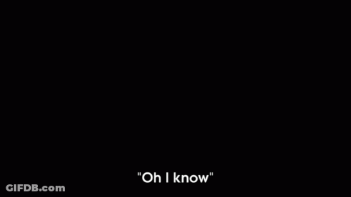 A Man In A Leather Jacket Says " Oh I Know " In A Dark Room GIF