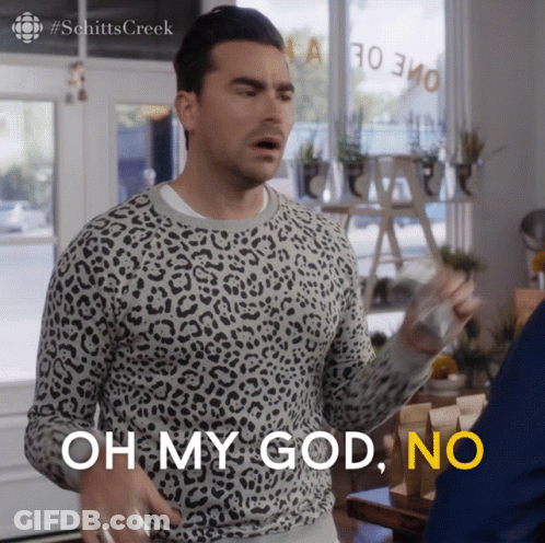 A Man In A Leopard Print Sweater Is Saying Oh My God No GIF
