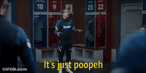 A Man In A Locker Room Says It 'S Just Poopehn GIF
