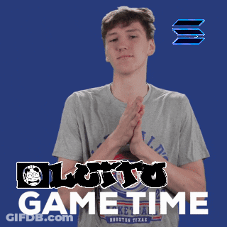 A Man In A Lotto Game Time Shirt Prays GIF