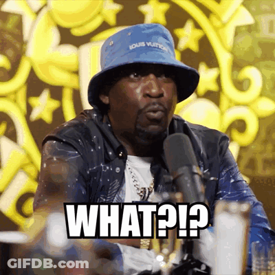 A Man In A Louis Vuitton Hat Says What GIF
