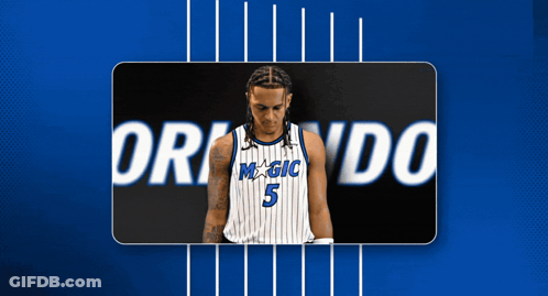 A Man In A Magic Jersey With The Number 5 GIF