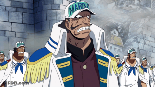 A Man In A Marine Hat Stands In Front Of A Group Of Marines GIF