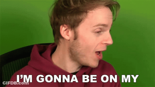 A Man In A Maroon Hoodie Is Saying I 'M Gonna Be On My GIF