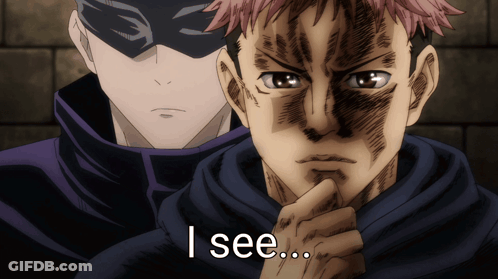 A Man In A Mask Stands Next To Another Man With The Words I See On The Bottom GIF
