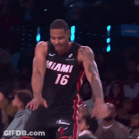 A Man In A Miami Jersey Is Dancing GIF