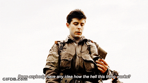 A Man In A Military Uniform Asks " Does Anybody Have Any Idea How The Hell This Thing Works ? " GIF