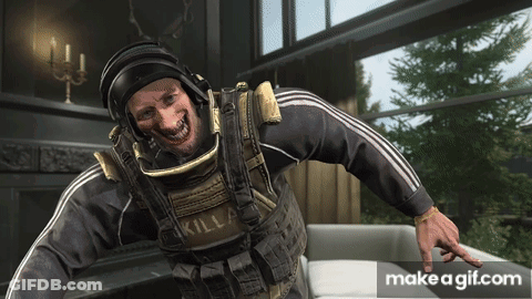 A Man In A Military Uniform Has A Kill Sign On His Chest GIF