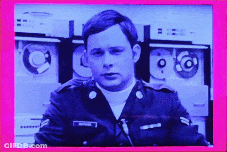 A Man In A Military Uniform Has A Name Tag That Says " Williams " GIF