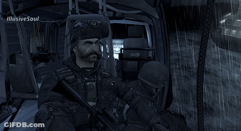 A Man In A Military Uniform Is Holding A Gun In A Video Game Called Illusive Soul GIF