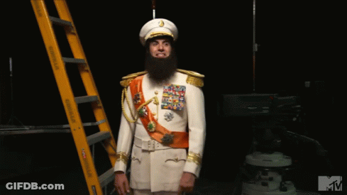 Man In Military Uniform In Front Of Krause Ladder GIF