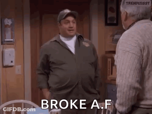 A Man In A Military Uniform Is Talking To Another Man In A Living Room And Says `` Broke A F '' . GIF