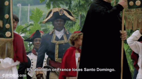 A Man In A Military Uniform Says It 'S Abolition Or France Loses Santos Domingo GIF