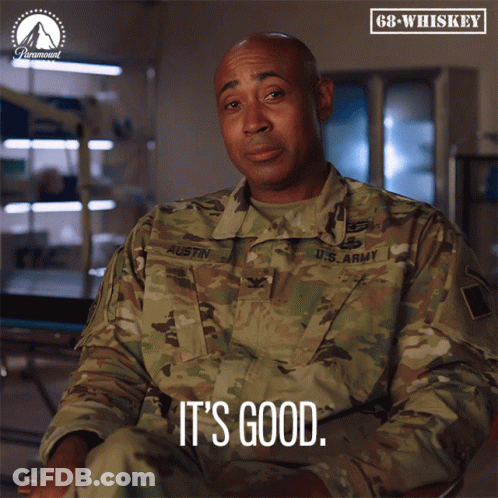 Man In Military Uniform Saying It's Really Good GIF