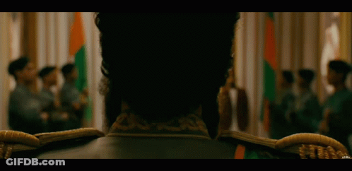 Man In Military Uniform In Front Of Crowd GIF