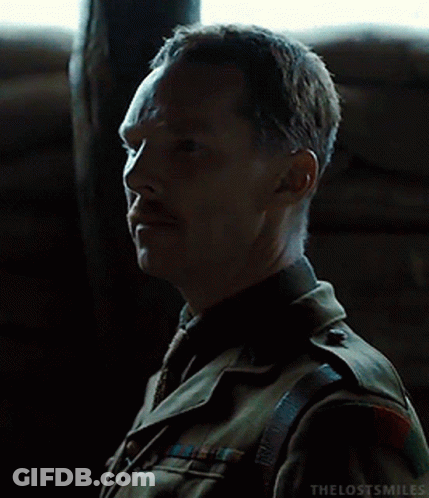 Man In Military Uniform Looking At Something GIF