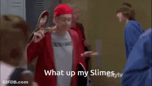A Man In A Music Band Shirt Is Holding A Skateboard Over His Shoulder GIF