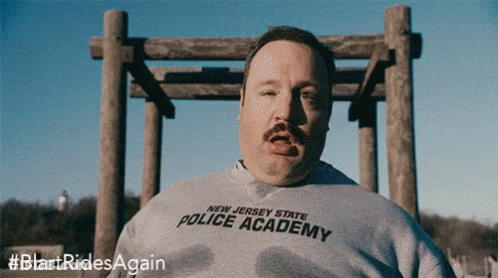 A Man In A New Jersey State Police Academy Shirt GIF