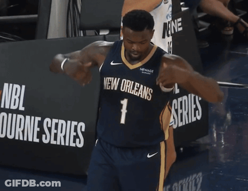 A Man In A New Orleans Jersey Is Dancing GIF