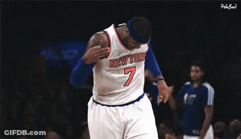 A Man In A New York Jersey Is Dancing GIF