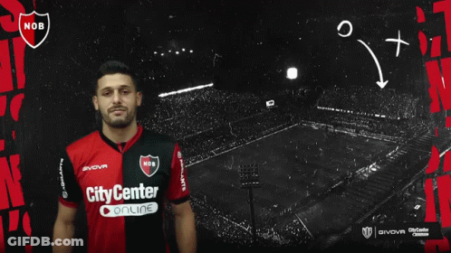 A Man In A Nob Jersey Stands In Front Of A Poster That Says Igood 00000L GIF