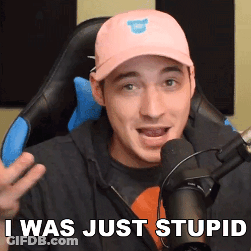 A Man In A Pink Hat Says I Was Just Stupid In Front Of A Microphone GIF