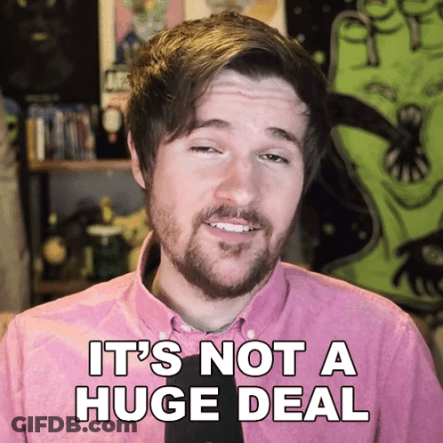 A Man In A Pink Shirt And Tie Says It 'S Not A Huge Deal GIF
