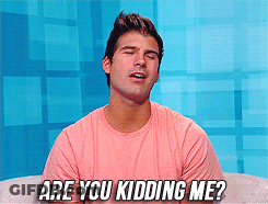 A Man In A Pink Shirt Is Asking If He Is Kidding Me GIF