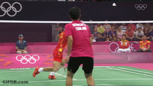 A Man In A Pink Shirt That Says Bomsaky Thailand GIF