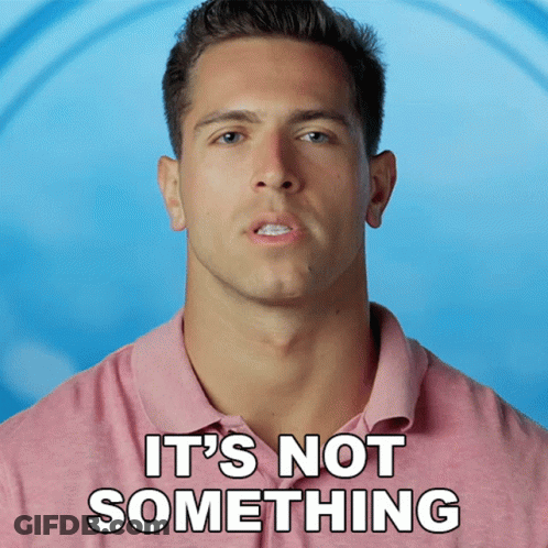 A Man In A Pink Shirt With The Words It 'S Not Something On The Bottom GIF