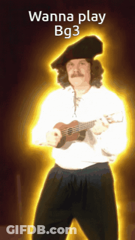Pirate Man Holding Guitar Wanna Play BG3 GIF