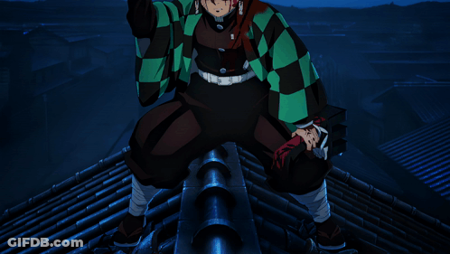 A Man In A Plaid Jacket Is Holding A Sword In His Hand GIF