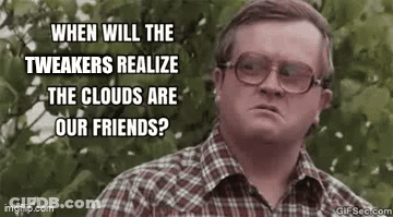 A Man In A Plaid Shirt And Glasses Is Making A Funny Face While Standing In Front Of A Tree . GIF