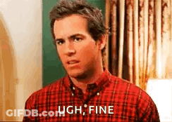 A Man In A Plaid Shirt Is Making A Funny Face And Saying Ugh Fine . GIF