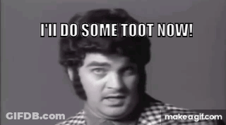 A Man In A Plaid Shirt Is Saying I 'Ll Do Some Toot Now GIF