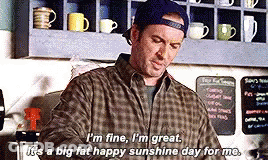 A Man In A Plaid Shirt Is Saying I 'M Fine I 'M Great GIF