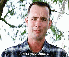A Man In A Plaid Shirt Is Saying `` I Miss You Jenny '' . GIF