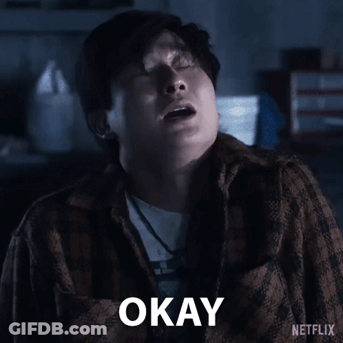 A Man In A Plaid Shirt Is Saying Okay With His Eyes Closed GIF